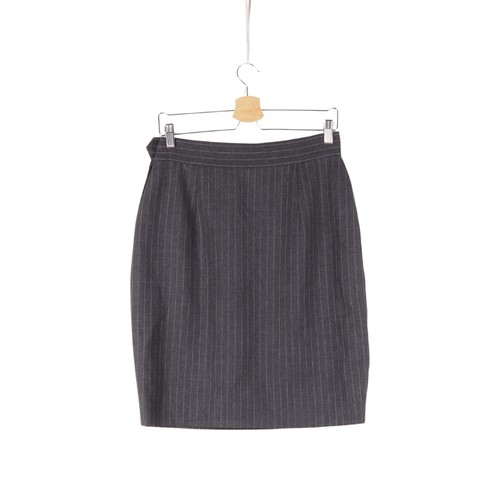 Moschino Couture, Moschino Couture Vintage 90s Women’s Gray Pinstripe Pencil Skirt IT 46 / US 12