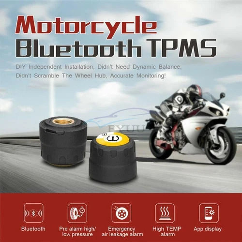 TPMS Tire Pressure Monitor System 2 External Sensor For Motorcycle Bluetooth 5.0 - Picture 6 of 20