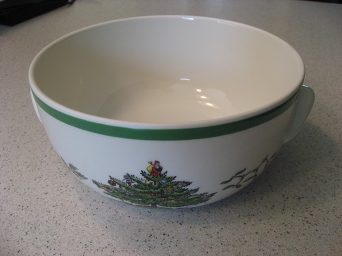 Spode Christmas Tree Oven to Table Casserole with Handle 7.25"Dia x 3.5"T NO LID