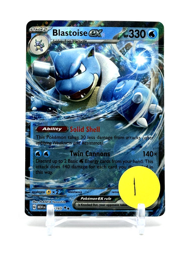 Pokemon Card Blastoise ex SAR 202/165 sv2a 151 Japanese Scarlet