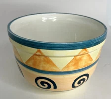 Hand Painted Ceramic Planter Shapes Geometric Container by Inspirado USA