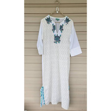 Antica Sartoria By Giacomo Cinque Ibiza Embroidered Boho Dress Cover UpMedium