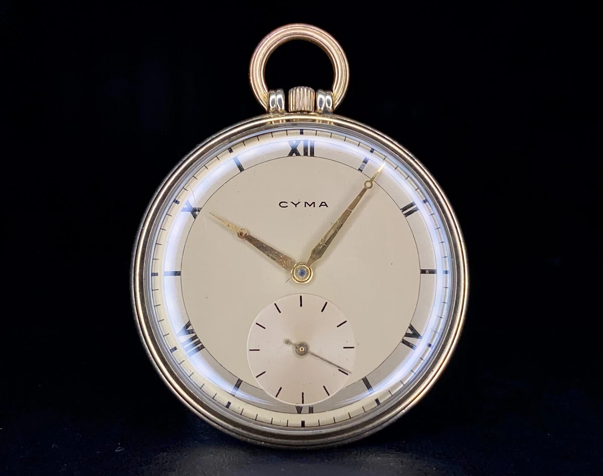 Cyma Pocket Watch Pocket Watches with Vintage 15 Jewels for sale 