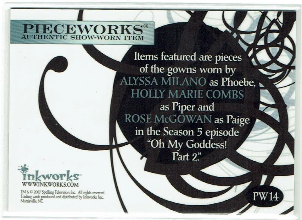 Charmed Forever Triple Pieceworks Costume Card PW14 Phoebe Piper Paige - Image 2 of 2