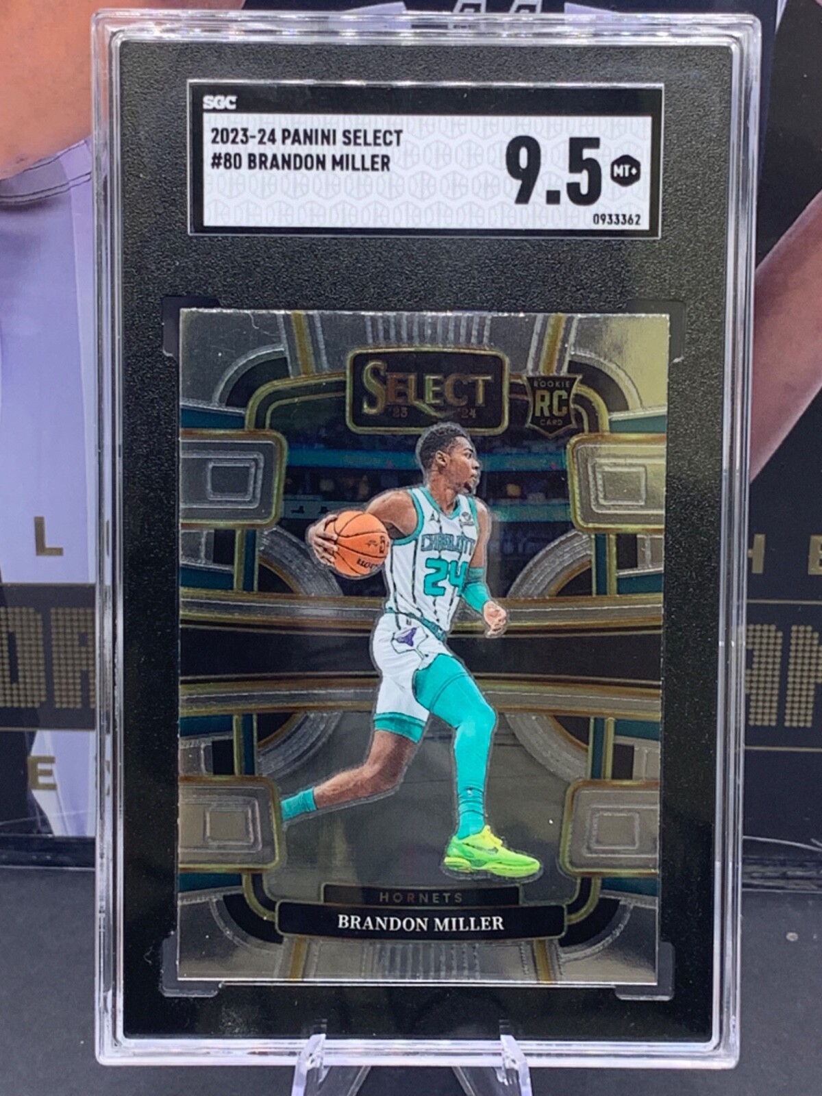 2023-24 Panini Select #80 Brandon Miller SGC 9.5 MT+ RC Hornets Rookie
