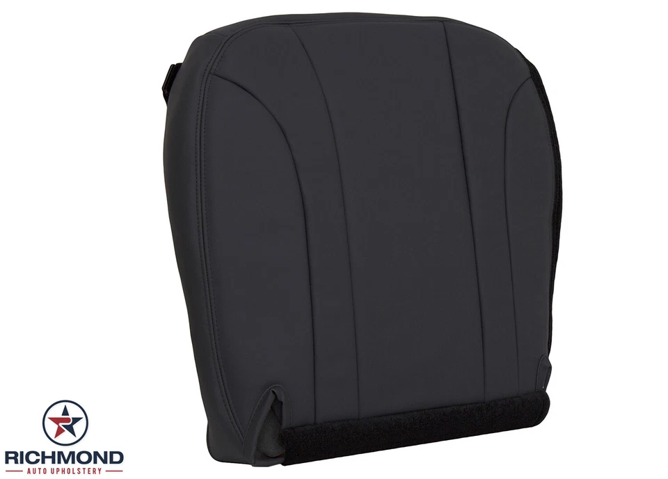 Dodge Dakota Sport SLT 2000-2004 cubierta de asiento de cuero inferior del lado del conductor gris oscuro Foto 2 de 4