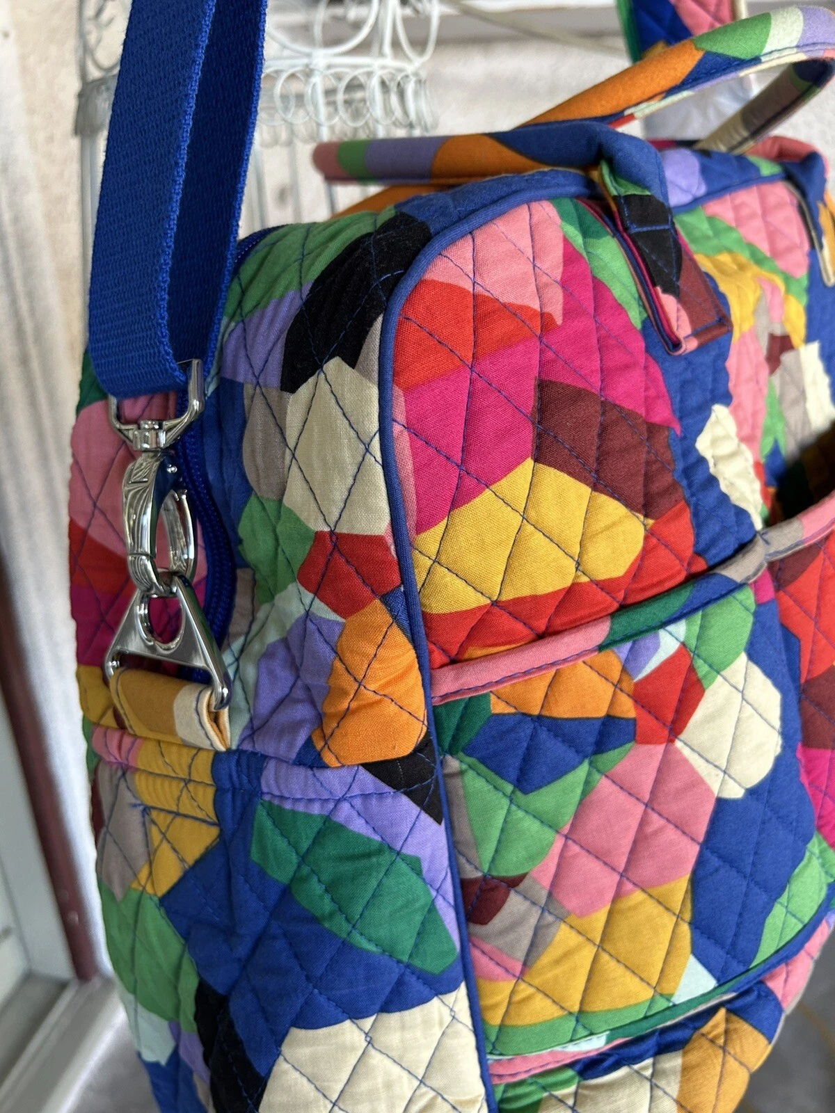 Borsa a tracolla VERA BRADLEY iconica grande da viaggio manico trasporto