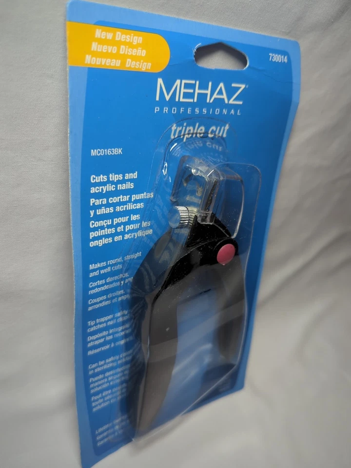 Mehaz Profesional Triple Corte Acrílico y Punta Cortador Uñas 730014 Foto 2 de 4