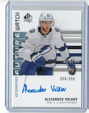2019-20 SP AUTHENTIC ALEXANDER VOLKOV FUTURE WATCH AUTO ROOKIE CARD 906/999 #221