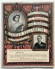 1953 Queen Elizabeth II Coronation Route Map ...