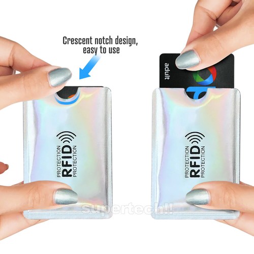 10PCS RFID Blocking ID Credit Card Protector Sleeve Holder Slim Cover Anti Scan - Picture 9 of 15