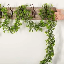Artificial Weatherproof Green Boxwood Garland - 9 Feet Long