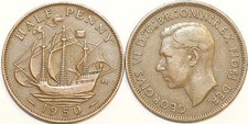 1937 to 1952 George VI Bronze Halfpenny Your Choice of Date / Year