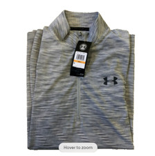Under Armour Mens Heat Gear Long Sleeve Shirt Gray Small New