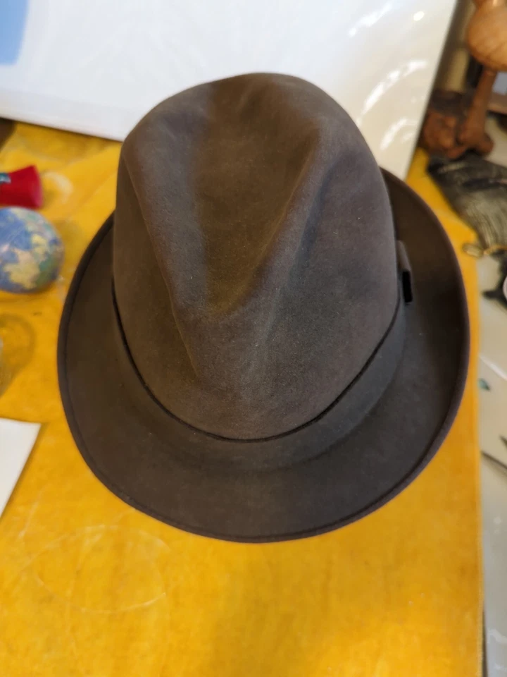 复古 60 年代 Setson Fedora 7 棕色 Weekender  — 第 3/4 张图片