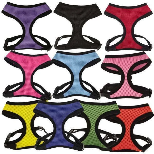 Dog Harness Bulk Packs Anti Pull Colorful Breathable Mesh Chest Plate Control