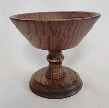 Quality Heirloom Wooden Ware Pedestal "Walnut Bowl" 5.7" Tallx6.5" Lebanon MO