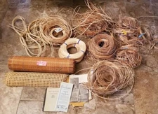 VTG Real Rattan Weave Cane Webbing Sheet & Material Chair Furniture Repair Lot