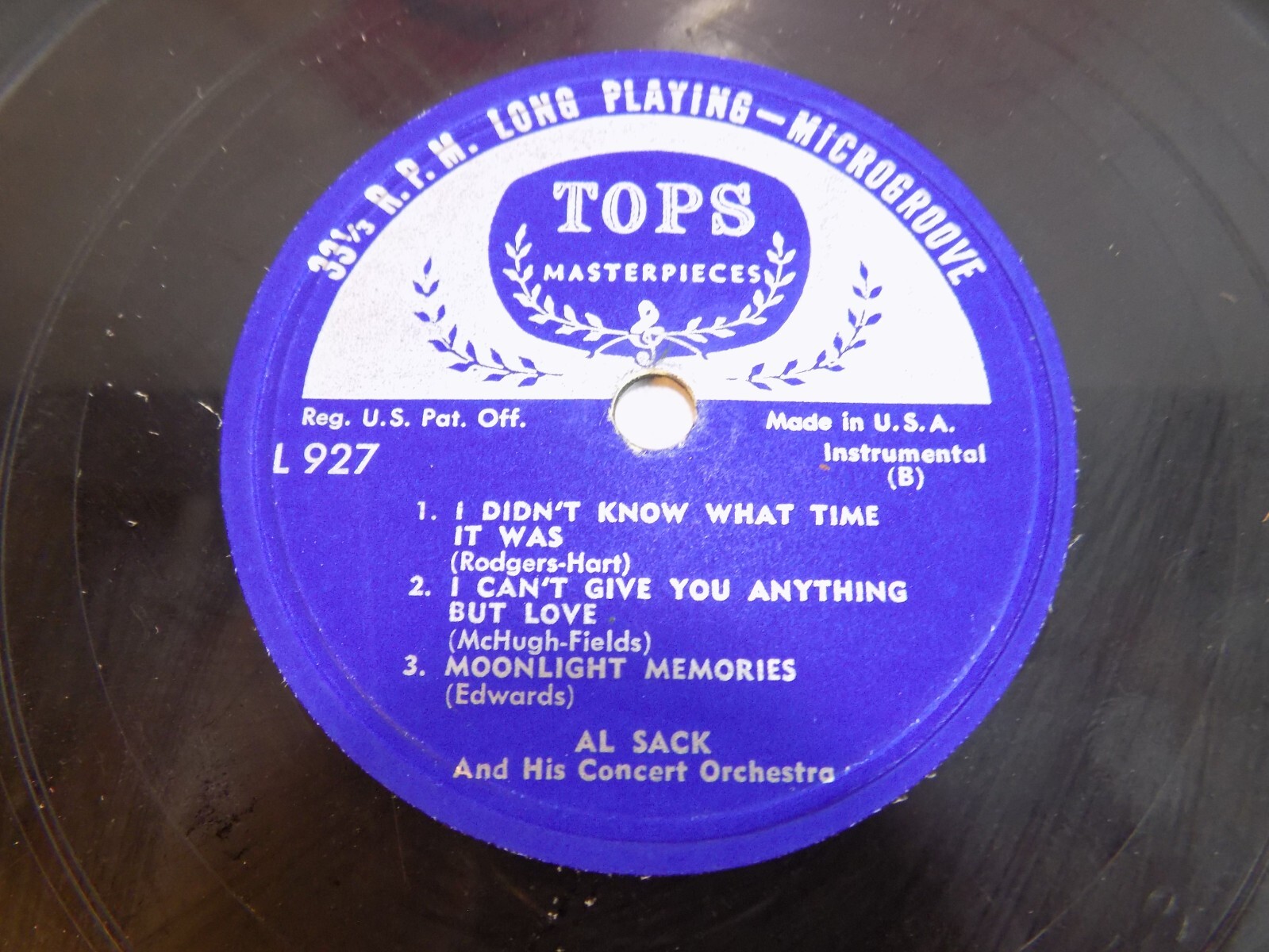 AL SACK ORCHESTRA MUSIC FOR DREAMING 10" ALBUM TOPS RECORDS L927 VG+/VG