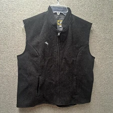 WYOMING TRADERS Vest Women LG Dark Gray Wool Full Zip Western Lined Pockets