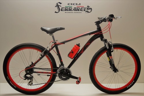 mtb 26 nero rosso 21v a disco in alluminio ammortizzata logan  personalizzabile | eBay