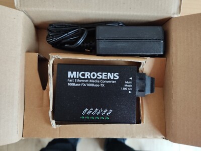 Microsens MS410640 Fast Ethernet Media Converter 100Base-FX/100Base-TX OVP