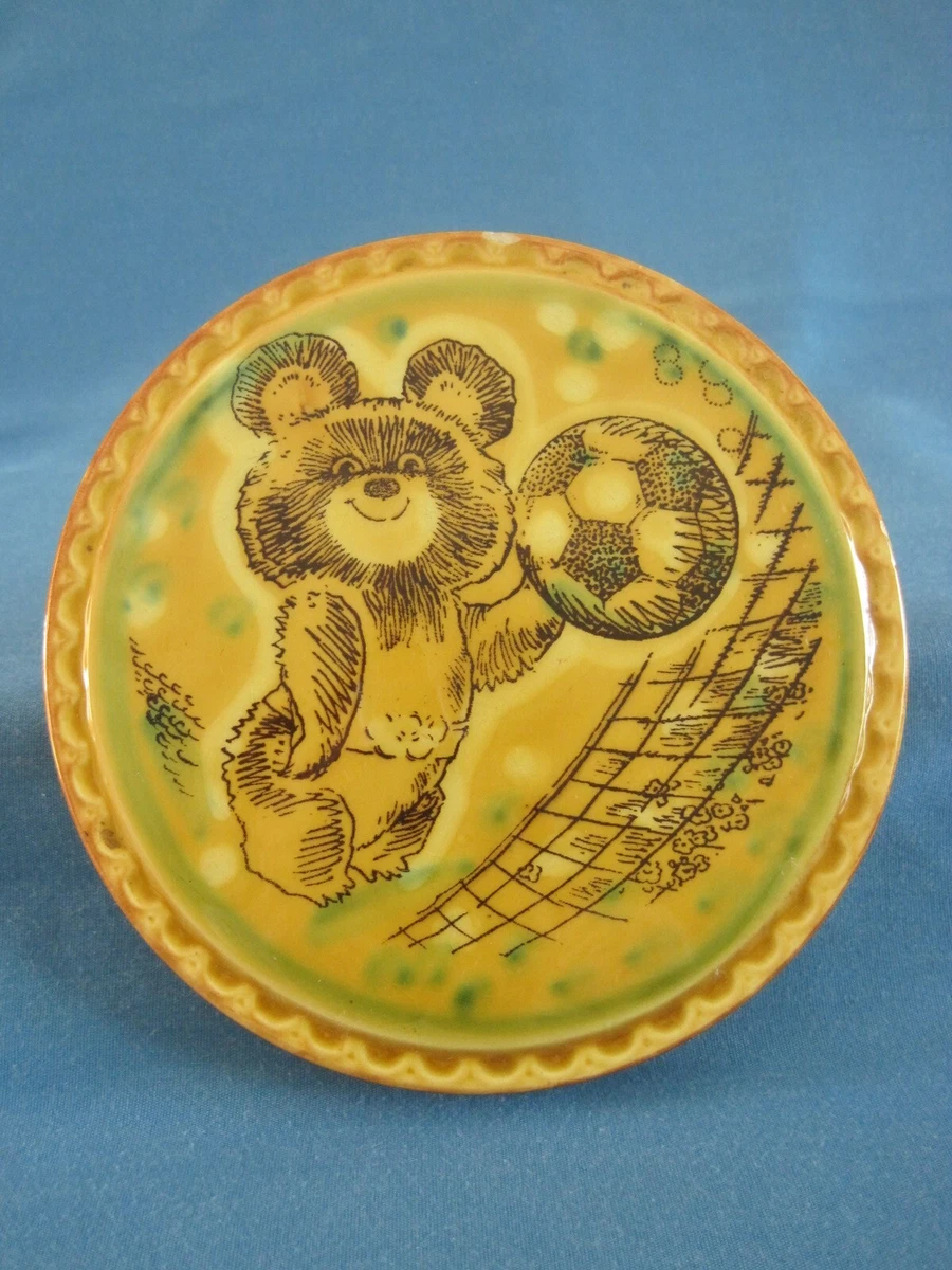 Plaque Vintage Des Jeux Olympiques De Moscou 1980 - Russie - Authentique