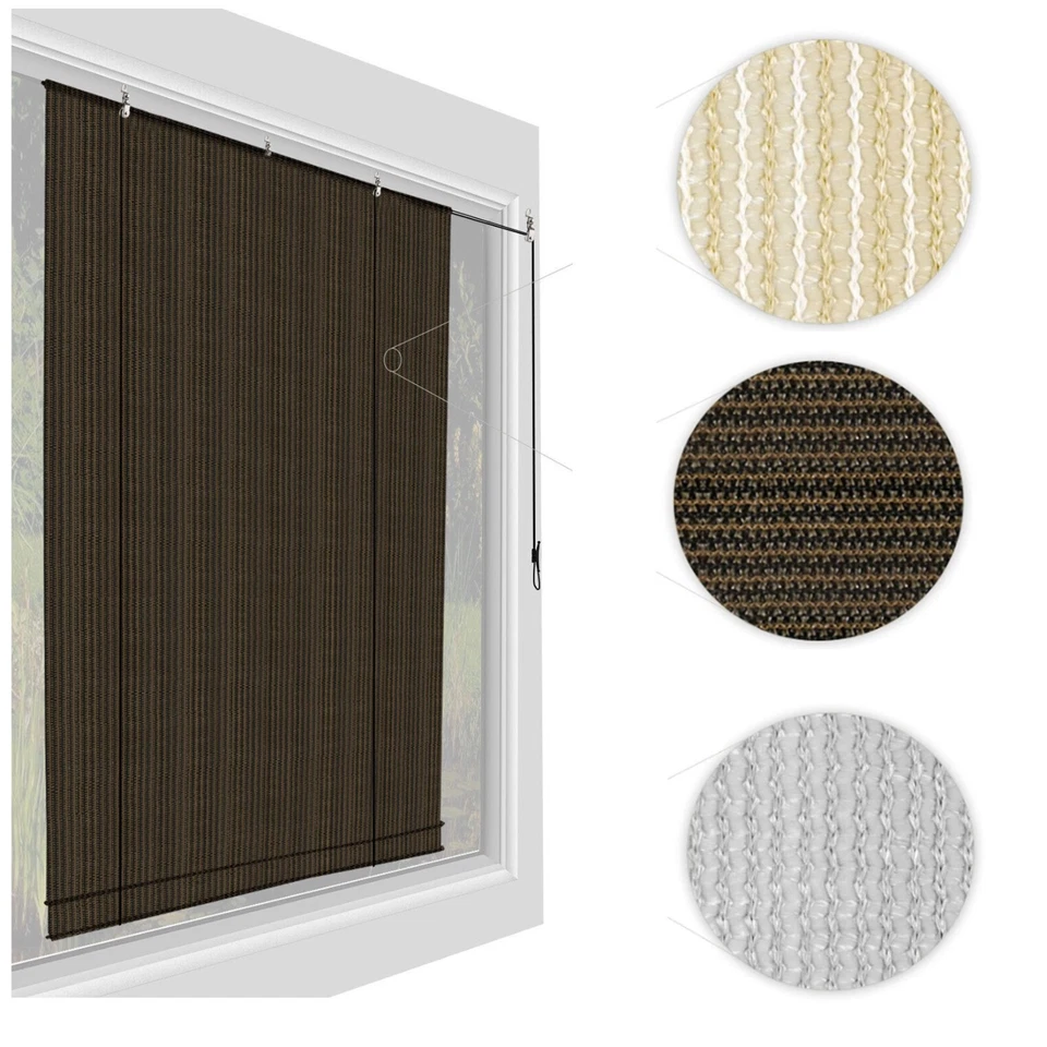 Cortina enrollable enrollable cortina filtrante de luz patio porche pérgola oficina Foto 4 de 4