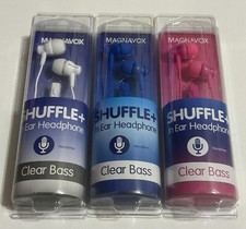  3 Magnavox Earbuds Shuffle In Ear Headphone Clear Bass Earphones New