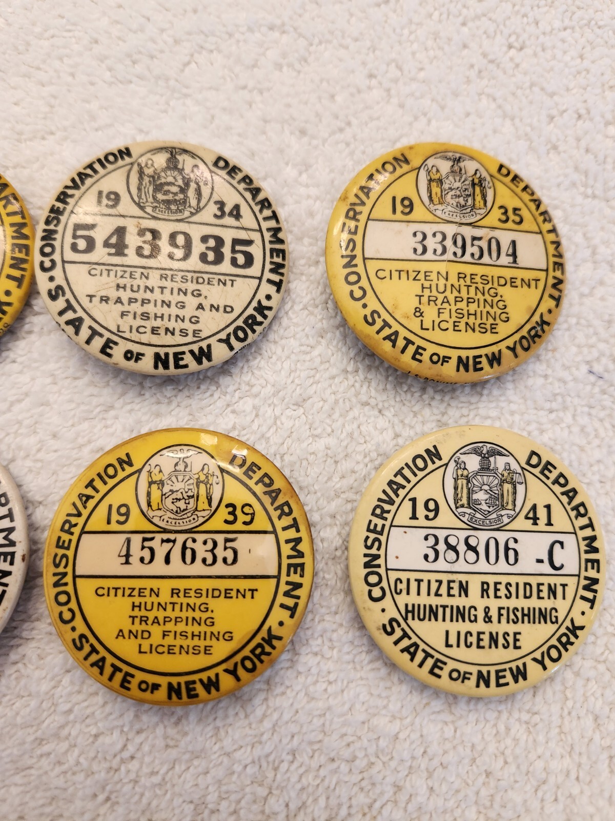 Vintage lot(8) New York hunting license 1932 33 34 35 37 38 39 41 eBay