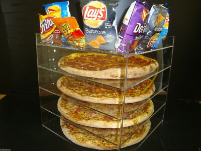 305Displays 18'' Pizza Showcase Retail Store Acrylic Display Cases