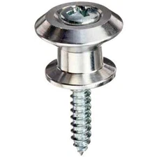 Dunlop 7100 Chrome Aluminum Guitar Strap Button with Screw NEW - SINGLE