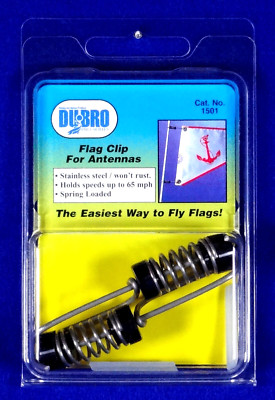 DU-BRO FISHING FLAG CLIP FOR MARINE ANTENNAS ( PACKAGE OF 2 )( CAT. # 1501 )