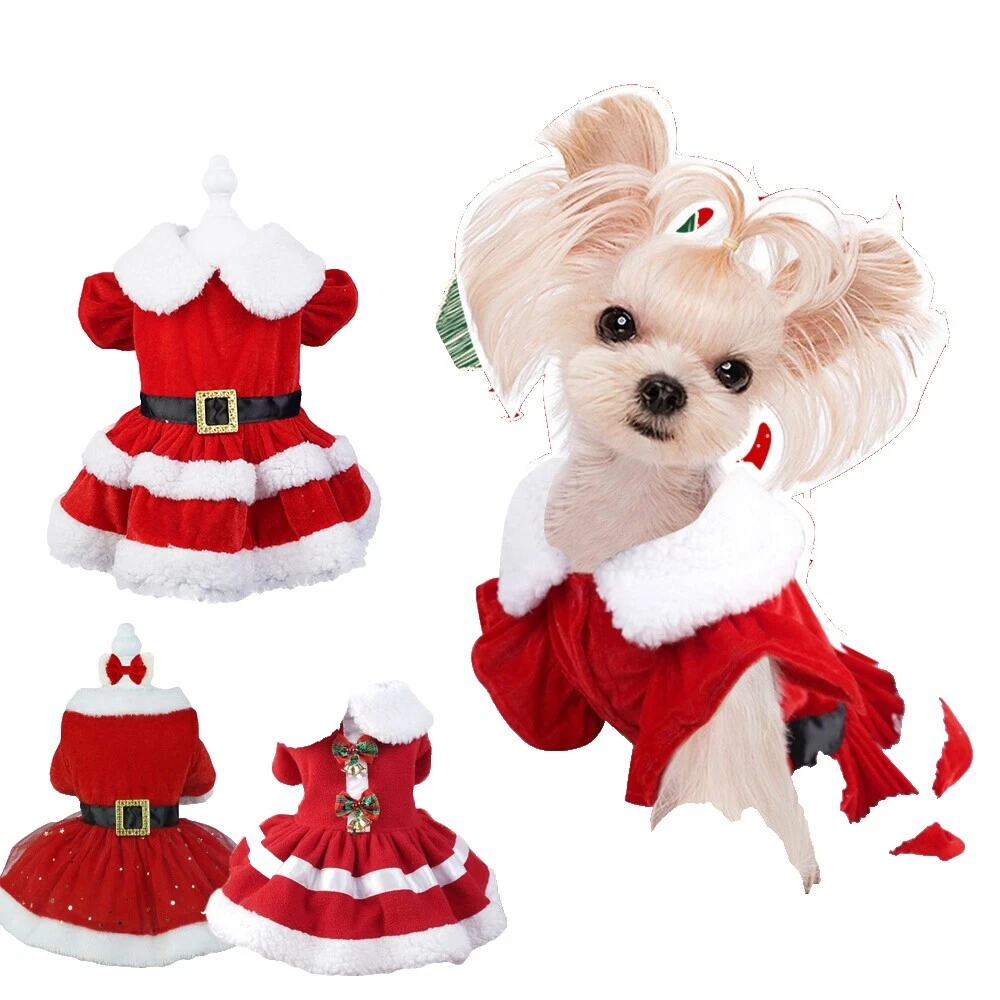 Christmas Velvet Dog Jumpsuits