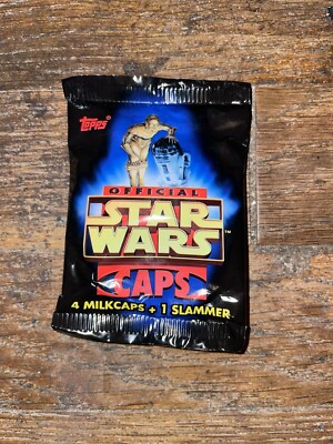 Official Star Wars Caps Topps Pogs vintage sealed pack pog milk caps