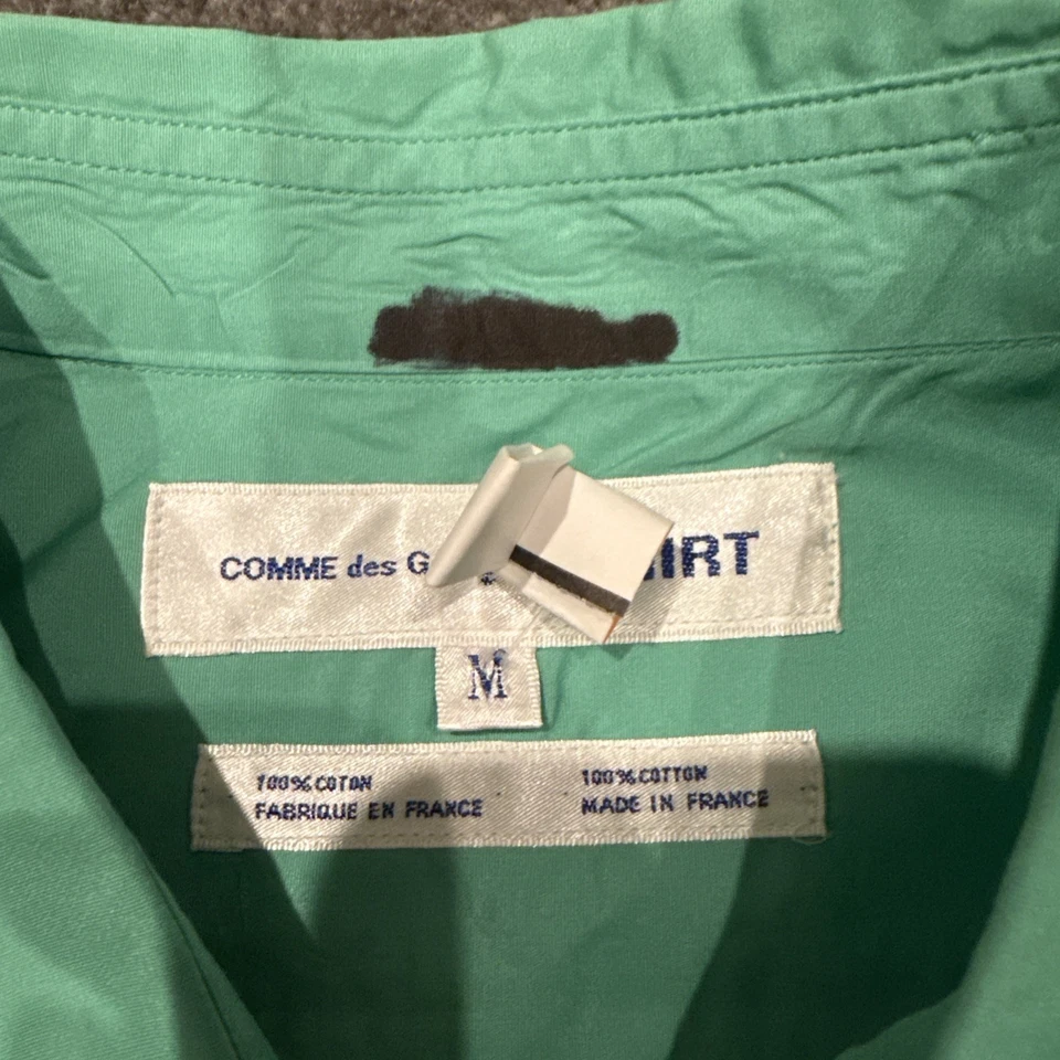 Camisa de vestir Comme Des Garcons manga larga con botones bolsillo - Hombres, Verde, M Foto 2 de 4