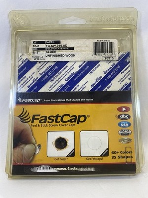 Fastcap FC.SW.916.AD Alder Unfinished Wood Screw Covers 9/16 Qty. 1040