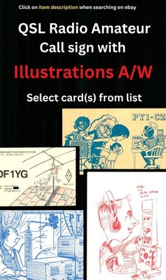 QSL Amateur Radio card   Illustrated Artwork   Select sign call from list   H(a)