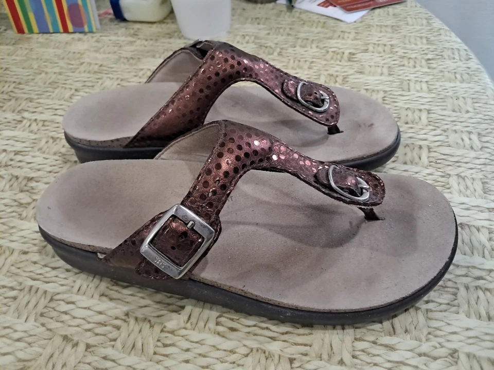 SAS Women's Sanibel Comfort Thong Sandal BRONZE /CINNAMON LADIES 8M ADJUSTABLE - Image 2 of 4