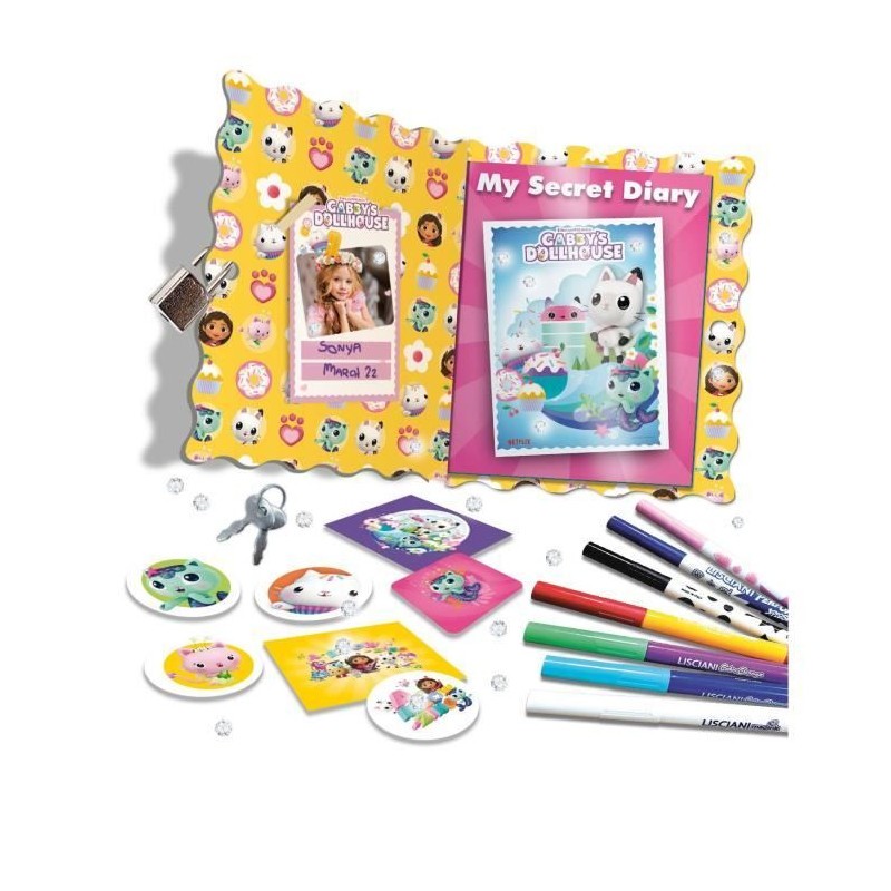 Journal secret Lisciani avec stylos fluorescents pour ranger ses pensées