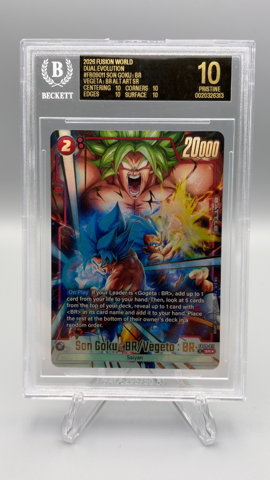 BGS 10 Black Label Son Goku Vegeta FB09-011 Alt Art Dragon Ball Fusion