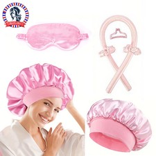 5/6/7pcs Set No Heat Hair Curler Salon Satin Sleeping Sleeping Cap Hat Soft Cool