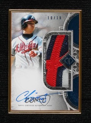 2023 Topps Transcendent Collection Blue 10/10 Chipper Jones Patch Auto HOF 1d59