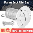 1.5'' 38mm Fuel Boat Marine Deck Fill Filler Tank Cap 316 Stainless Steel Key