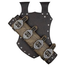 HiiFeuer Medieval Faux Leather Sword Frog, Vintage Middle Ages Sword Holster