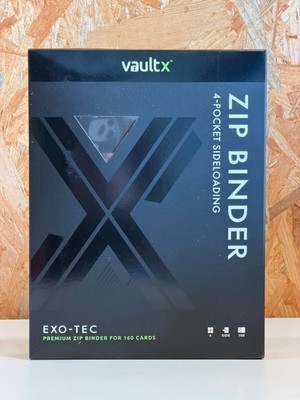 Signature Black Premium Zip Binder Exo-Tec (4-Pocket 160 cartas) Vault X