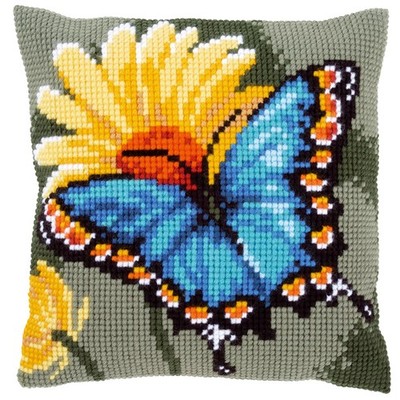 Vervaco Cross Stitch Kit Cushion Flower Cotton Na 40 X 40Cm