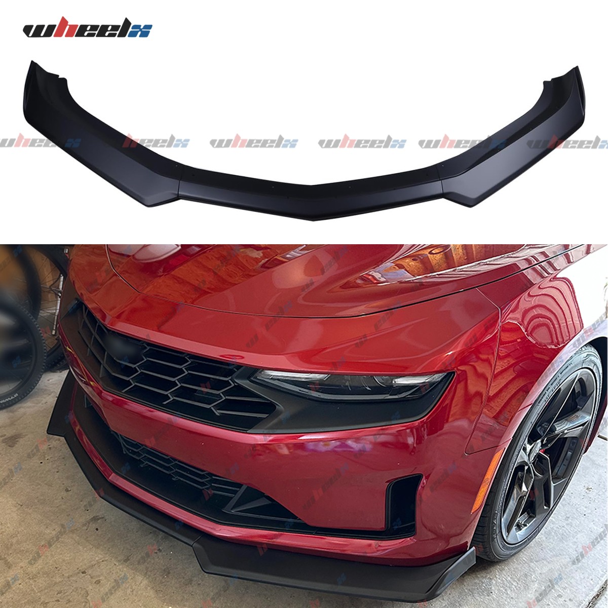 For 16-22 Chevy Camaro SS LS LT RS Front Bumper Lip  Spoiler Splitter Kit Matte