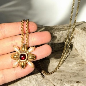 Authentic Vintage 22k Triple Gold Plated Monet Necklace Rare Find