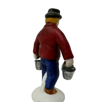 Lemax Christmas Village Man In Hat Porcelain 2 3/4'' tall